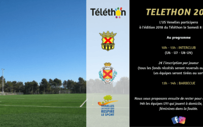 Samedi 8 Décembre : Journée consacrée au Téléthon 2018 !