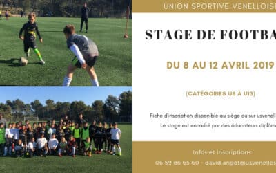 Stage de football de Pâques : du 8 au 12 Avril !
