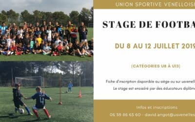 Stage de foot d’été du 8 au 12 Juillet !