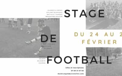 Stage de football : du 24 au 28 Février !
